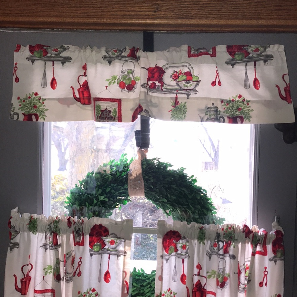 Vintage Café curtain set - Picture 3 of 10